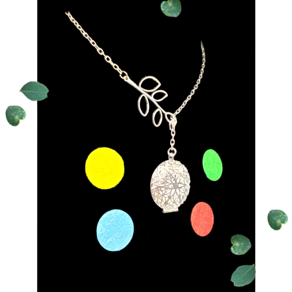 Silver Diffuser Locket Necklace